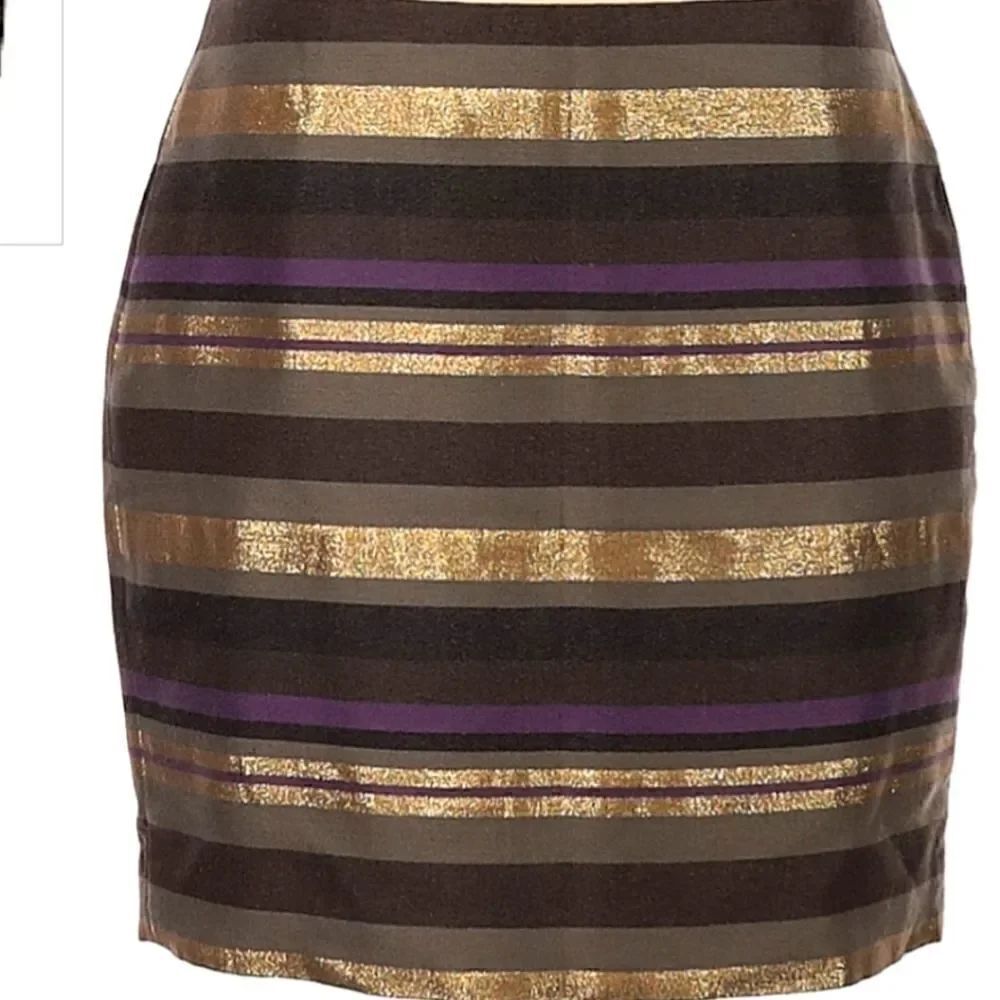 Banana Republic Metallic Striped Skirt Mini